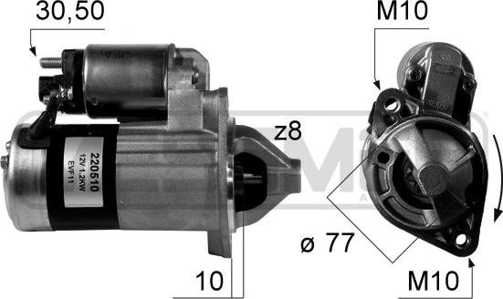 ERA 220510 - Motorino d'avviamento www.autoricambit.com