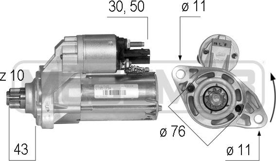 ERA 220585 - Motorino d'avviamento www.autoricambit.com