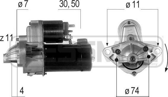 ERA 220582 - Motorino d'avviamento www.autoricambit.com