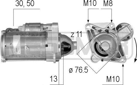 ERA 220587 - Motorino d'avviamento www.autoricambit.com