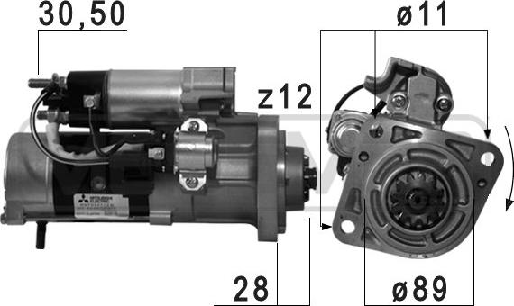 ERA 220 695 - Motorino d'avviamento www.autoricambit.com