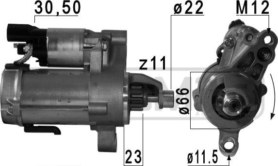 ERA 220666 - Motorino d'avviamento www.autoricambit.com