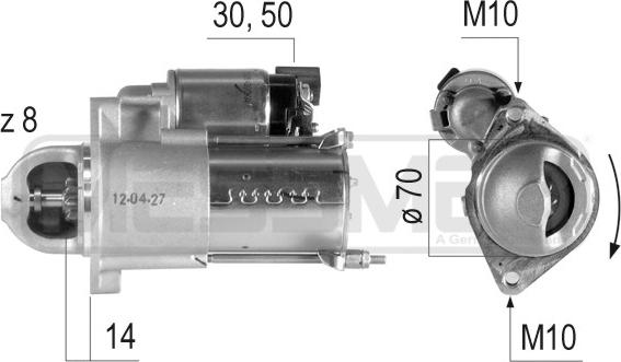 ERA 220614R - Motorino d'avviamento www.autoricambit.com