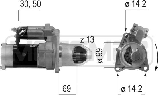 ERA 220618 - Motorino d'avviamento www.autoricambit.com