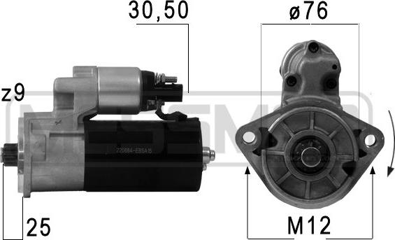 ERA 220684 - Motorino d'avviamento www.autoricambit.com