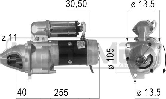 ERA 220625 - Motorino d'avviamento www.autoricambit.com