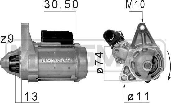 ERA 220676 - Motorino d'avviamento www.autoricambit.com