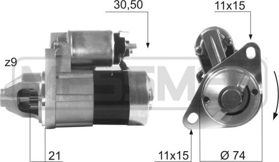 ERA 220090 - Motorino d'avviamento www.autoricambit.com