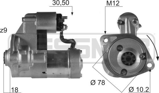 ERA 220048 - Motorino d'avviamento www.autoricambit.com