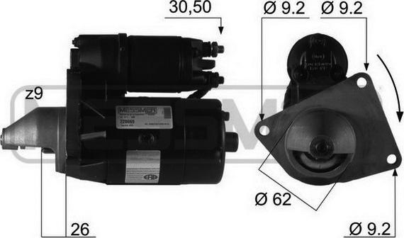 ERA 220069R - Motorino d'avviamento www.autoricambit.com