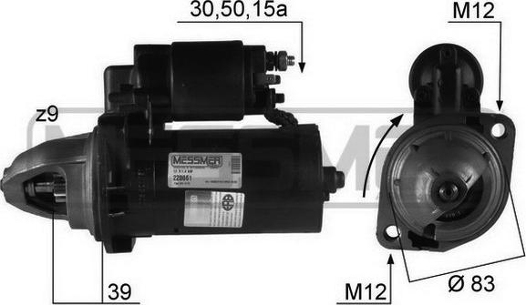 ERA 220061R - Motorino d'avviamento www.autoricambit.com