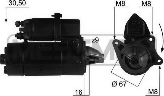 ERA 220067R - Motorino d'avviamento www.autoricambit.com