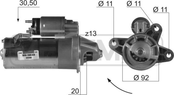 ERA 220164 - Motorino d'avviamento www.autoricambit.com