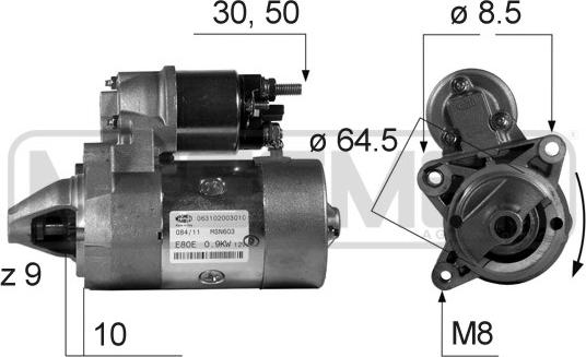 ERA 220179 - Motorino d'avviamento www.autoricambit.com