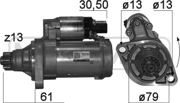 ERA 220864 - Motorino d'avviamento www.autoricambit.com