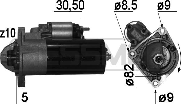 ERA 220832 - Motorino d'avviamento www.autoricambit.com