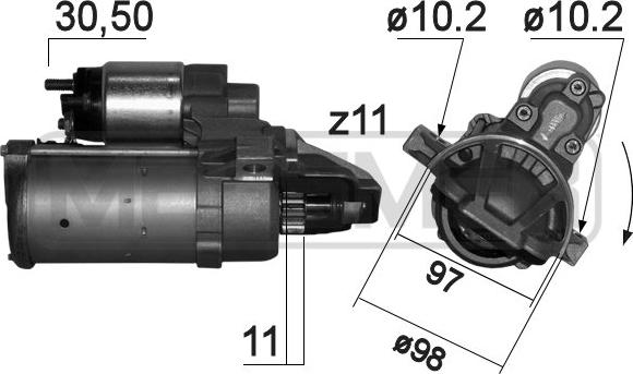 ERA 220837 - Motorino d'avviamento www.autoricambit.com