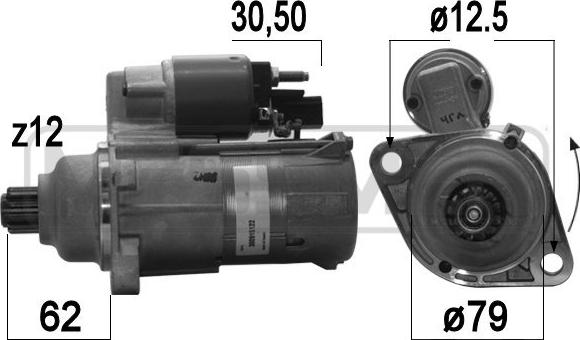 ERA 220825 - Motorino d'avviamento www.autoricambit.com