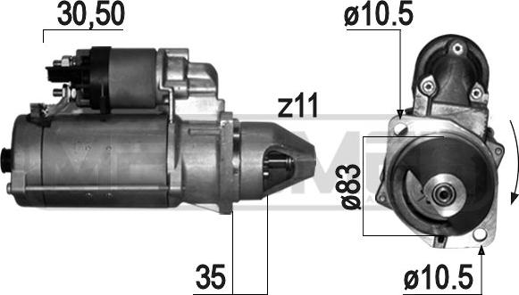 ERA 220820 - Motorino d'avviamento www.autoricambit.com