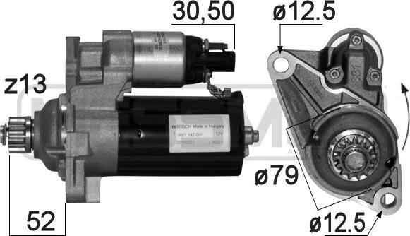 ERA 220877 - Motorino d'avviamento www.autoricambit.com