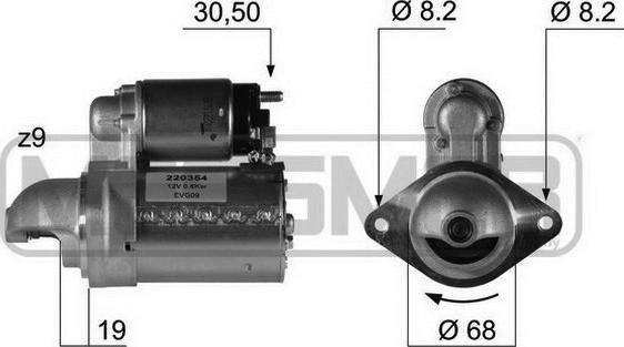 ERA 220354 - Motorino d'avviamento www.autoricambit.com