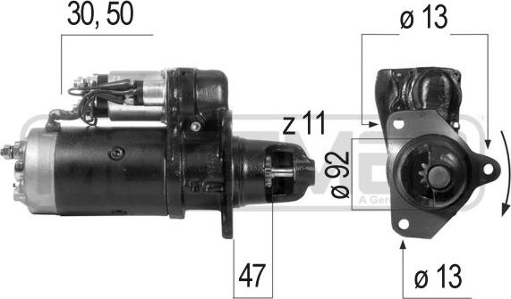 ERA 220260R - Motorino d'avviamento www.autoricambit.com