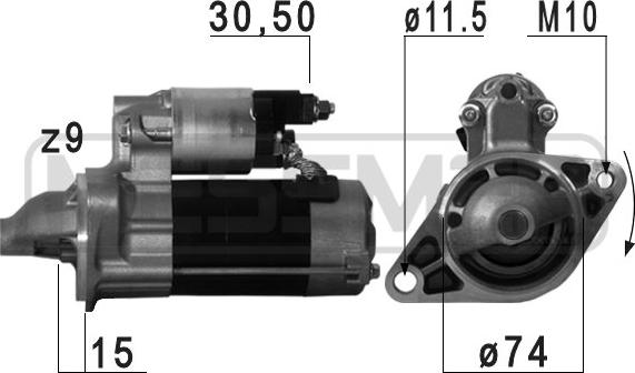 ERA 220708 - Motorino d'avviamento www.autoricambit.com