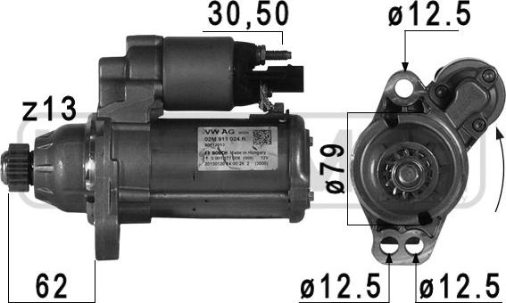 ERA 220 786 - Motorino d'avviamento www.autoricambit.com