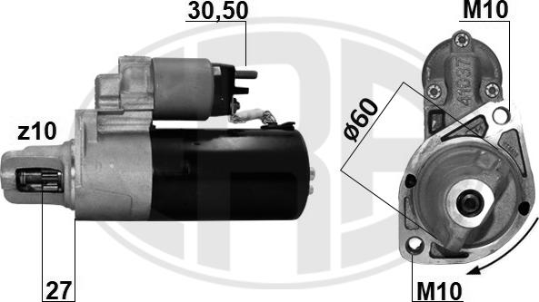 ERA 221043 - Motorino d'avviamento www.autoricambit.com