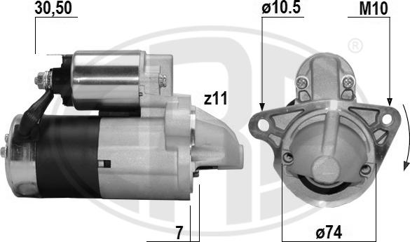 ERA 221060A - Motorino d'avviamento www.autoricambit.com