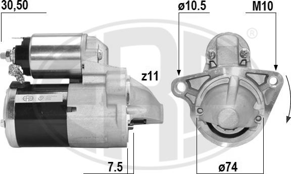 ERA 221061A - Motorino d'avviamento www.autoricambit.com