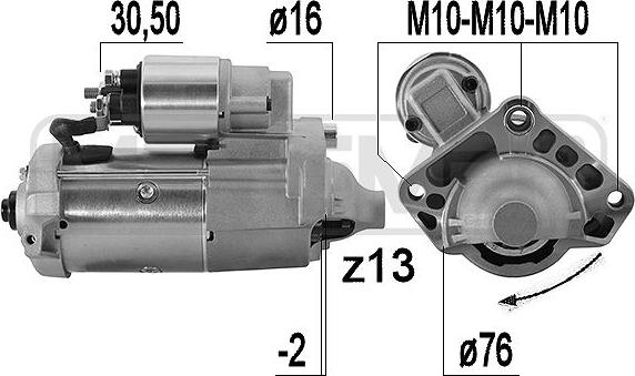 ERA 221016A - Motorino d'avviamento www.autoricambit.com