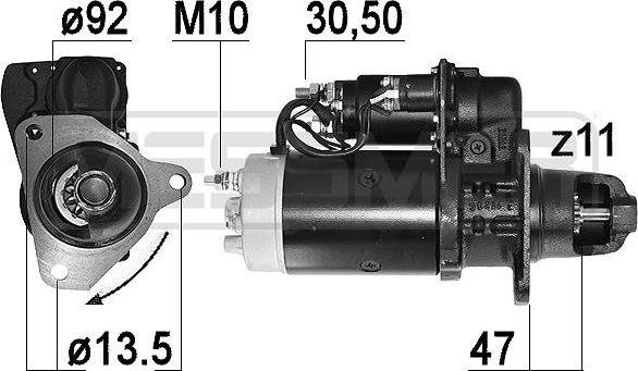 ERA 221020 - Motorino d'avviamento www.autoricambit.com