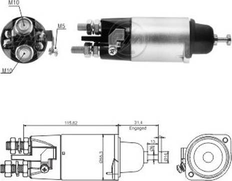 ERA 227972 - Elettromagnete, Motore d'avviamento www.autoricambit.com