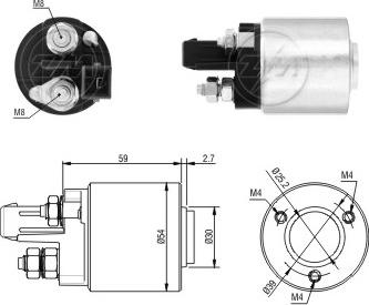 ERA ZM5492 - Elettromagnete, Motore d'avviamento www.autoricambit.com