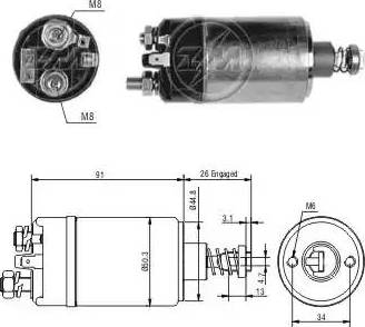 ERA 227424 - Elettromagnete, Motore d'avviamento www.autoricambit.com