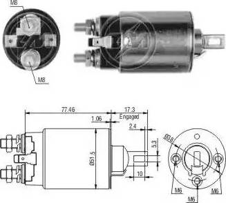 ERA 227658 - Elettromagnete, Motore d'avviamento www.autoricambit.com