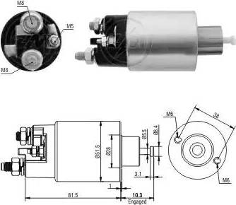 ERA 227145 - Elettromagnete, Motore d'avviamento www.autoricambit.com