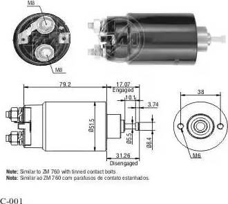 ERA 227108 - Elettromagnete, Motore d'avviamento www.autoricambit.com