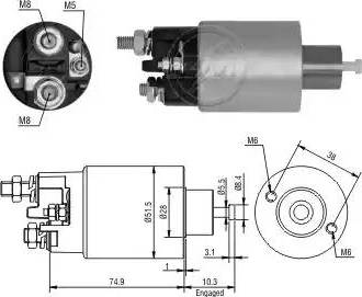 ERA 227217 - Elettromagnete, Motore d'avviamento www.autoricambit.com