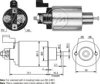 ERA ZM991 - Elettromagnete, Motore d'avviamento www.autoricambit.com