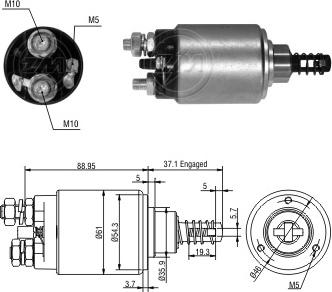 ERA ZM9636 - Elettromagnete, Motore d'avviamento www.autoricambit.com