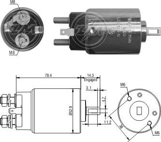 ERA ZM980 - Elettromagnete, Motore d'avviamento www.autoricambit.com