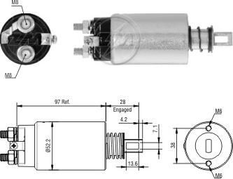 ERA ZM982 - Elettromagnete, Motore d'avviamento www.autoricambit.com