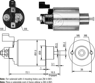 ERA ZM4991 - Elettromagnete, Motore d'avviamento www.autoricambit.com