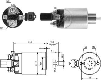 ERA ZM4695 - Elettromagnete, Motore d'avviamento www.autoricambit.com