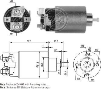 ERA ZM4698 - Elettromagnete, Motore d'avviamento www.autoricambit.com