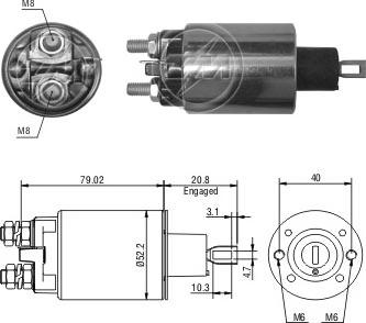 ERA ZM480 - Elettromagnete, Motore d'avviamento www.autoricambit.com