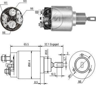 ERA ZM475 - Elettromagnete, Motore d'avviamento www.autoricambit.com