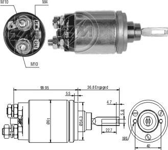 ERA ZM541 - Elettromagnete, Motore d'avviamento www.autoricambit.com